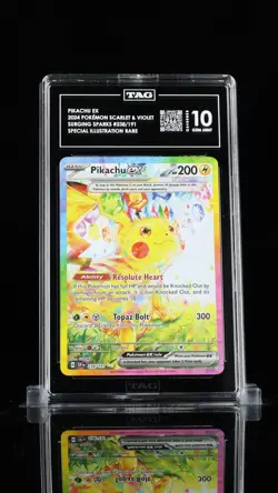 Pokemon Pikachu ex Surging Sparks Special Illustration Rare #238 TAG 10 Gem Mint - Image 1