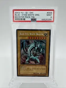 Yu-Gi-Oh Blue Eyes White Dragon BPT 009 Tin Promo PSA 9 Mint! - Image 1