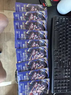 LOT OF 9 One Piece TCG OP-14 Azure Sea's Seven Sleeved Booster Packs English NEW - Image 1