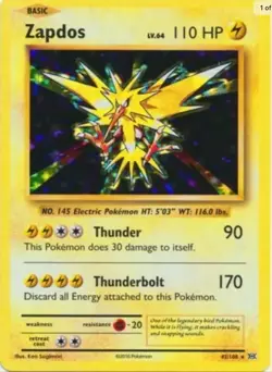 Zapdos 42/108 Reverse Holo Rare XY Evolutions Pokemon Card TCG - EXC - Image 1
