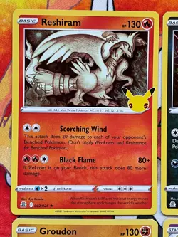Pokemon Celebrations 4 Card Holo Lot - Reshiram / Groudon / Yveltal / Lunala - Image 2