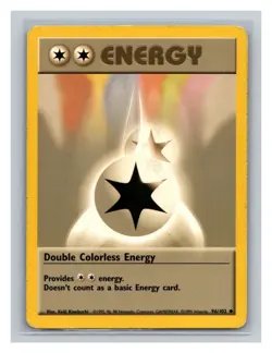 Double Colorless Energy #096/102 Base Set Pokemon Card TCG - Image 1