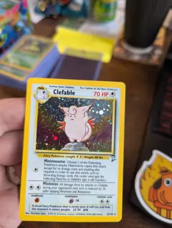 Pokemon TCG Clefable Holo Unlimited Rare Card Base Set 2, 5/130 - Swirl NM - Image 1