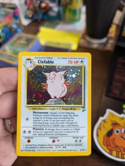 Pokemon TCG Clefable Holo Unlimited Rare Card Base Set 2, 5/130 - Swirl NM - Image 2