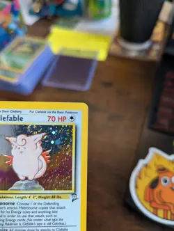 Pokemon TCG Clefable Holo Unlimited Rare Card Base Set 2, 5/130 - Swirl NM - Image 3