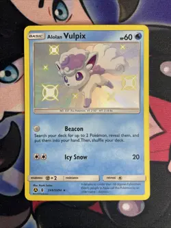 Alolan Vulpix SHINY SV8/SV94 Hidden Fates Holo Foil Pokemon Card Shiny Vault Nm - Image 1