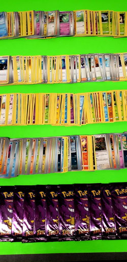 Pokemon 1000 Card Lot Bundle! Common/Uncommons only + 10 Trick or Trade Packs! - Image 1