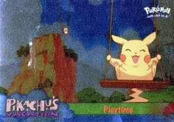 Pokemon Playtime Card Pikachu's Vacation Holo Foil #57 Topps - Image 1