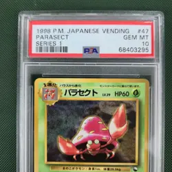 PSA 10 GEM MINT Parasect #47 Series 1 Japanese Vending Nintendo Pokemon Card - Image 3