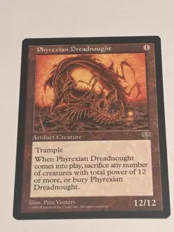 Phyrexian Dreadnought Mirage Regular Rare MTG Magic The Gathering 1996 WOTC - Image 1