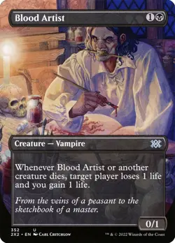 MTG Blood Artist Borderless ** Double Masters 2022 ** English - Image 1