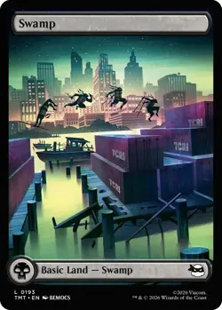 3x Swamp (0193) Full Art x3 Teenage Mutant Ninja Turtles Regular - Image 1