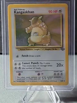 Pokemon Card Kangaskhan Jungle 5/64 Holo Rare 1999 Unlimited 90 HP Colkection LP - Image 1