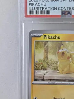 2025 POKEMON SVP EN-SV BLACK STAR PROMO ILLUSTRATION CONTEST 2024 PIKACHU PSA 10 - Image 3