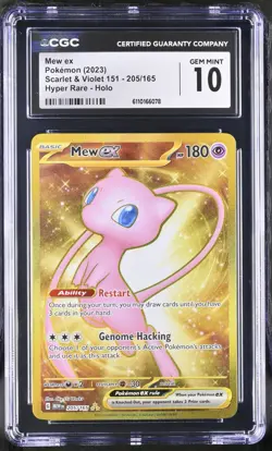 Mew ex 205/165 CGC 10 - 2023 Pokemon SV Scarlet Violet 151 Hyper Rare Gold - Image 1