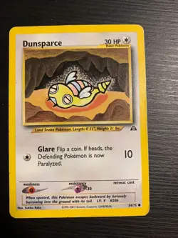 Dunsparce 54/75 Neo Discovery Pokemon WOTC Vintage - Image 1