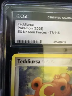 Teddiursa 77/115 EX Unseen Forces Pokemon CGC 10 Gem Mint - Image 2