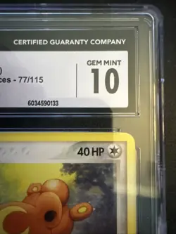 Teddiursa 77/115 EX Unseen Forces Pokemon CGC 10 Gem Mint - Image 3