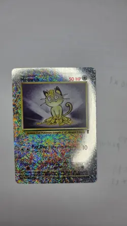 Pokemon Legendary Collection Meowth 53/110 Reverse Holo Fireworks WOTC LP - Image 5