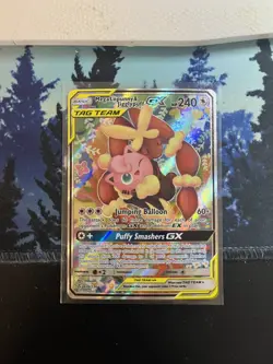 Pokemon Mega Lopunny & Jigglypuff GX (Alternate Full Art) Cosmic Eclipse 226/236 - Image 1