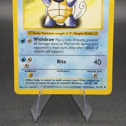 Pokemon Wartortle 042/102 Base Set (Shadowless) Regular - Image 3