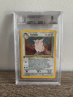 1999 Pokemon Jungle 1st Edition Clefable Holo Rare 1/64 Bgs 9 Low Pop 4x 9 #1 - Image 1