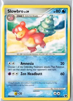 SLOWBRO 54/106 UNCOMMON GREAT ENCOUNTERS POKEMON LP - Image 1