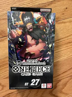 One Piece Black TCG Marshall D. Teach Sealed Starter Deck ST-27 Box Damage - Image 1