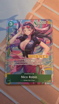 One Piece TCG P-111 WINNER Nico Robin (Heroines Battle Winner) English - Image 1