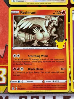 Pokemon Celebrations 4 Card Holo Lot - Lugia / Palkia / Reshiram / Cosmoem - Image 4