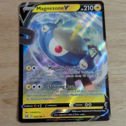MAGNEZONE V 056/196 POKEMON CARD (LOST ORIGIN SET) HALF ART HOLO - Image 2