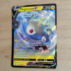 MAGNEZONE V 056/196 POKEMON CARD (LOST ORIGIN SET) HALF ART HOLO - Image 4