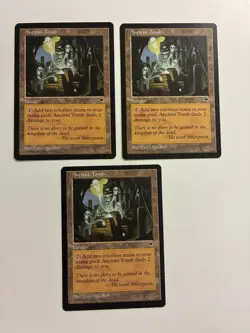 MTG Magic the Gathering Ancient Tomb Tempest Land Card X3 Nice LP+ - Image 1