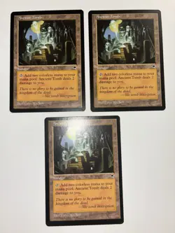 MTG Magic the Gathering Ancient Tomb Tempest Land Card X3 Nice LP+ - Image 2