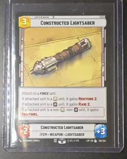 Star Wars Unlimited Constructed Lightsaber 261/264 Legends of the Force Card - Image 1