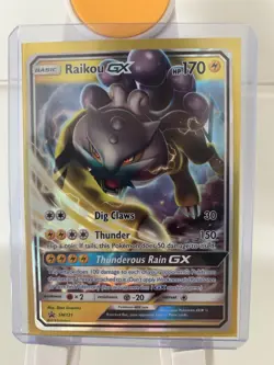 Pokemon Card - Raikou GX - SM Black Star Promo - Holo - SM121 - Image 1