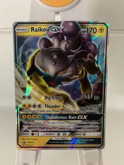 Pokemon Card - Raikou GX - SM Black Star Promo - Holo - SM121 - Image 2