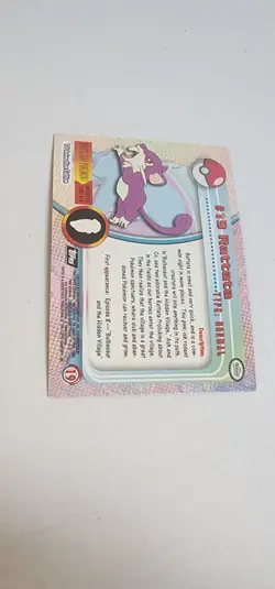Rattata 2000 Topps Chrome Pokemon Rattata Chrome Card# 19 Pokemon Chrome Card - Image 4