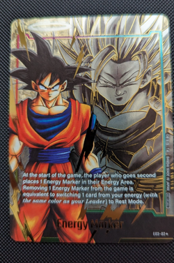 x2 Goku SSJ3/4 Dragon Ball Super Fusion World Energy Marker Card Gold E03-02/05 - Image 3