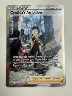 Pokemon TCG Cynthia's Ambition GG60/GG70 Crown Zenith: Galarian Gallery NM Card - Image 1