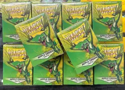10x Dragon Shield Apple Green Matte 100 Standard Size Card Sleeves - Image 1