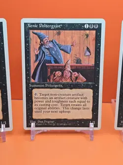 ⚫⚫⚫ (4) 1995 Magic The Gathering XENIC POLTERGEIST 4TH EDITION PLAYED ⚫⚫⚫ - Image 3