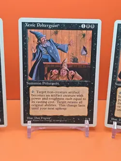 ⚫⚫⚫ (4) 1995 Magic The Gathering XENIC POLTERGEIST 4TH EDITION PLAYED ⚫⚫⚫ - Image 4