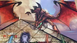 Rock & Roll Hall Dragon - Christopher Rush MTG Magic the Gathering Playmat - Image 2