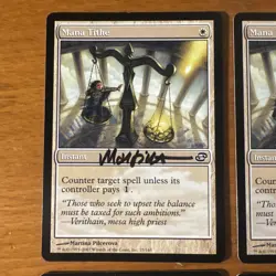 4x Playset Artist Signed Martina Pilcerova Mana Tithe Planar Chaos MTG Mint - Image 2