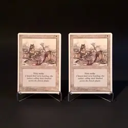 (2) Magic: The Gathering Tundra Wolves MTG Core Set 4th Edition Vintage 1995 MP - Image 1