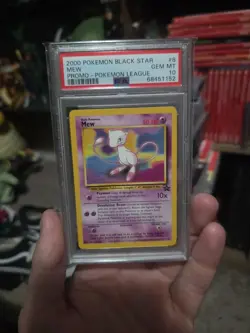 2000 POKEMON PROMO BLACK STAR POKEMON LEAGUE #8 MEW PSA 10 - Image 1
