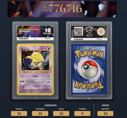 Pokemon TCG Drowzee Base Set Shadowless 49/102 Graded Ace Gem Mint 10 💎 - Image 3