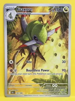 2025 😺 Pokemon TCG - Fraxure 146/086 Illustration Rare SV: Black Bolt English - Image 1
