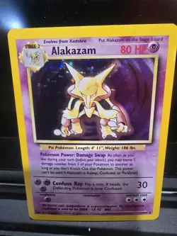 Pokemon Alakazam Base Set Holo Rare 1/102 1999 Wizards 80 HP Stage 2 English - Image 1
